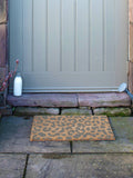 Artsy Mats grey leopard print coir doormat, UK version