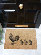 Next Artsy Mats Brown Chickens and Chicks Coir Doormat 60 x 40cm- Buy online at McGrocer
