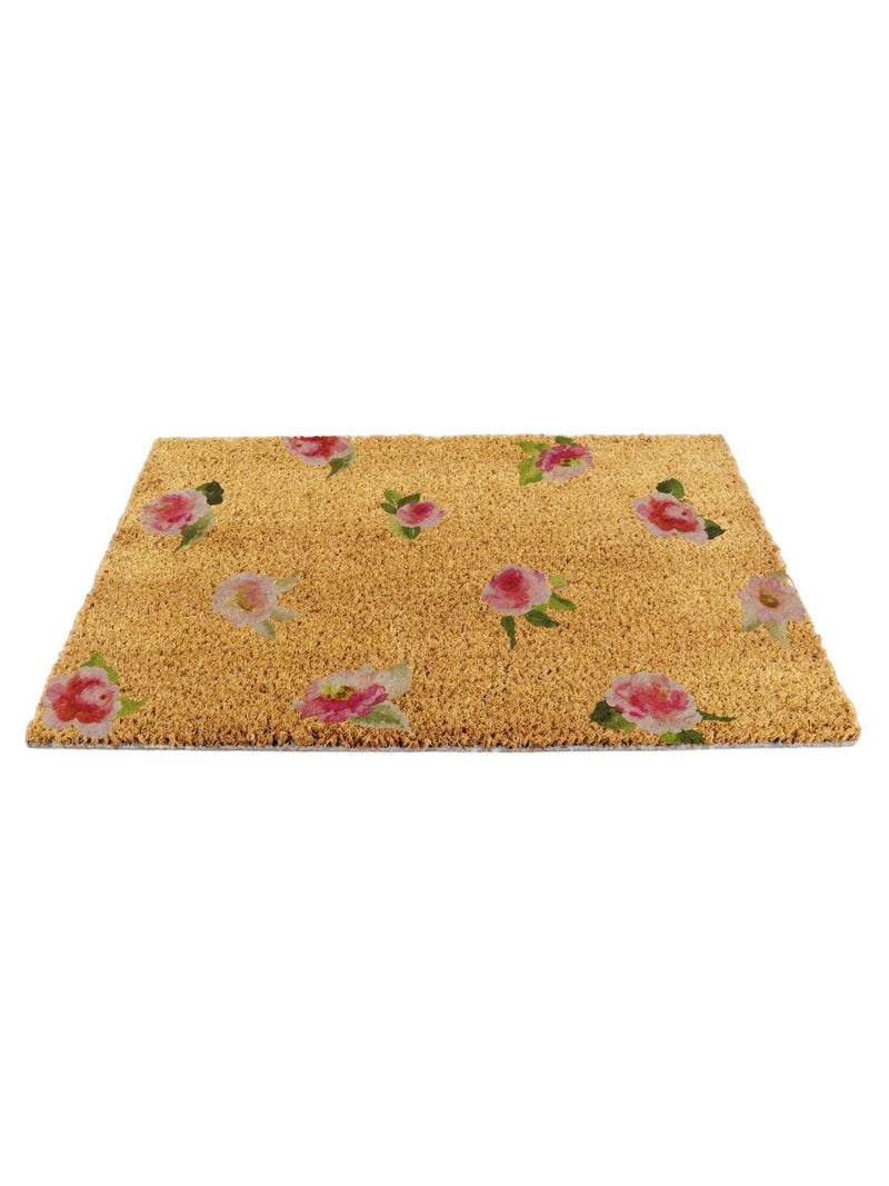 Artsy Mats brown watercolour flowers doormat, UK version
