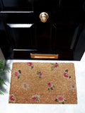 Artsy Mats brown watercolour flowers doormat, UK version