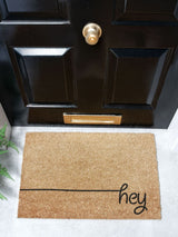 Next Artsy Mats Natural Black Hey Scribble Doormat 60cm x 40cm- Buy online at McGrocer