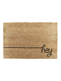 Artsy Mats Natural Black Hey Scribble doormat 60x40cm - British product