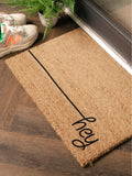 Artsy Mats Natural Black Hey Scribble doormat 60x40cm - British product