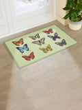 Artsy Mats multi lime butterfly doormat 90x60cm, imported from the UK