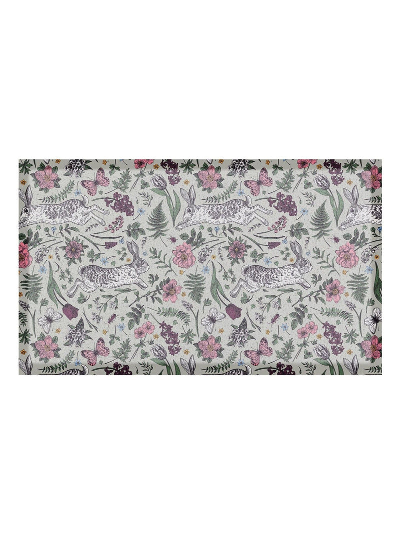 Artsy Mats doormat multi hare wildflowers 70x40cm, imported from the UK