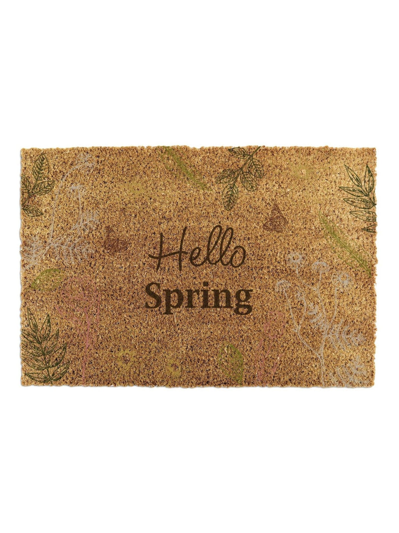 Artsy Mats Brown Hello Spring doormat 60x40cm (British brand)