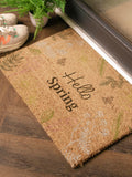 Artsy Mats Brown Hello Spring doormat 60x40cm (British brand)