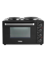 Next Tower Black Mini Oven with Hot Plates 32 Litre- Buy online at McGrocer