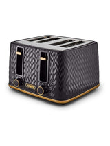 Next Tower Black Empire 4 Slice Toaster- Buy online at McGrocer