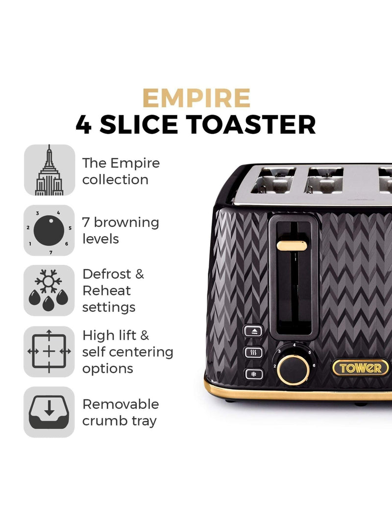 Tower Empire 4 slice toaster - British product