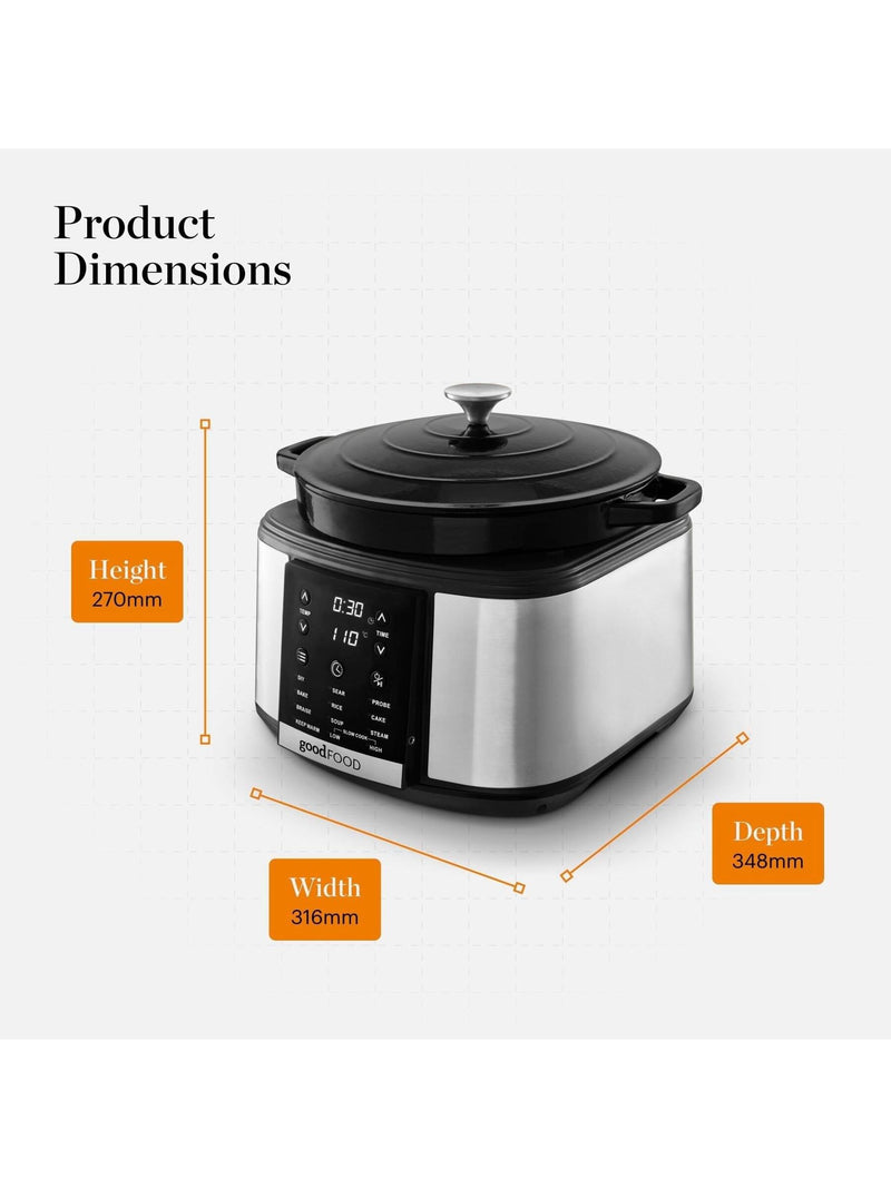 Good Food 12-in-1 Dutch oven cast iron removable pot - British product