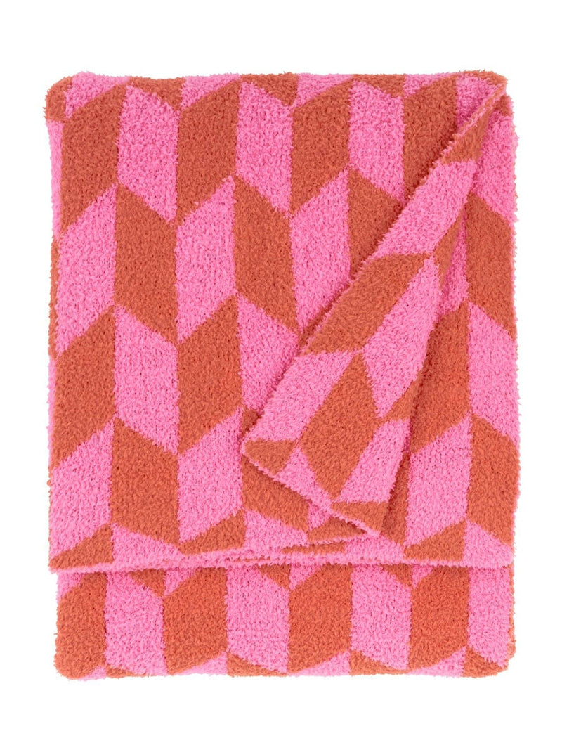 Furn Pink Pop Olsen geometric throw 130x180cm (British brand)