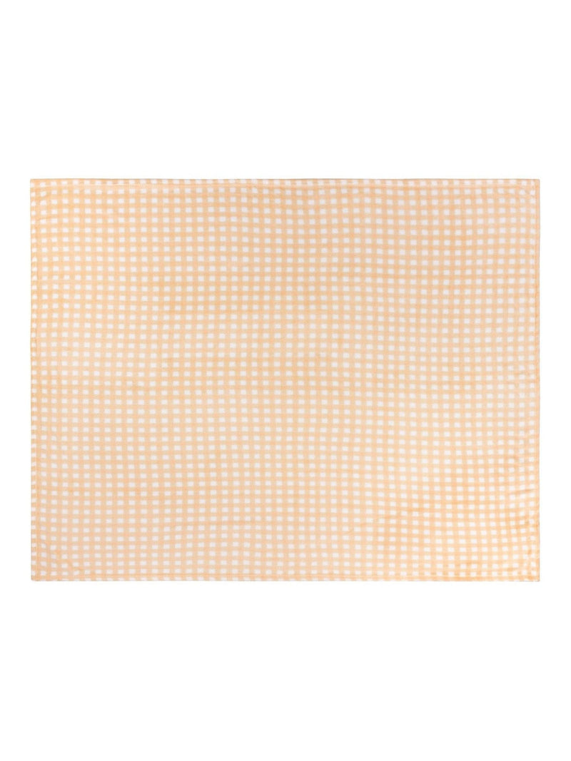 Furn yellow gingham fleece throw 130x150cm - British product