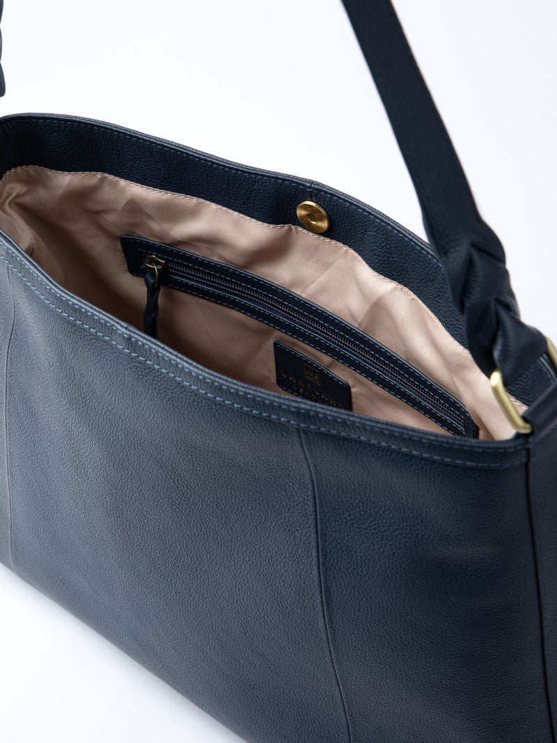 Lakeland Leather blue Howgill hobo bag - British product