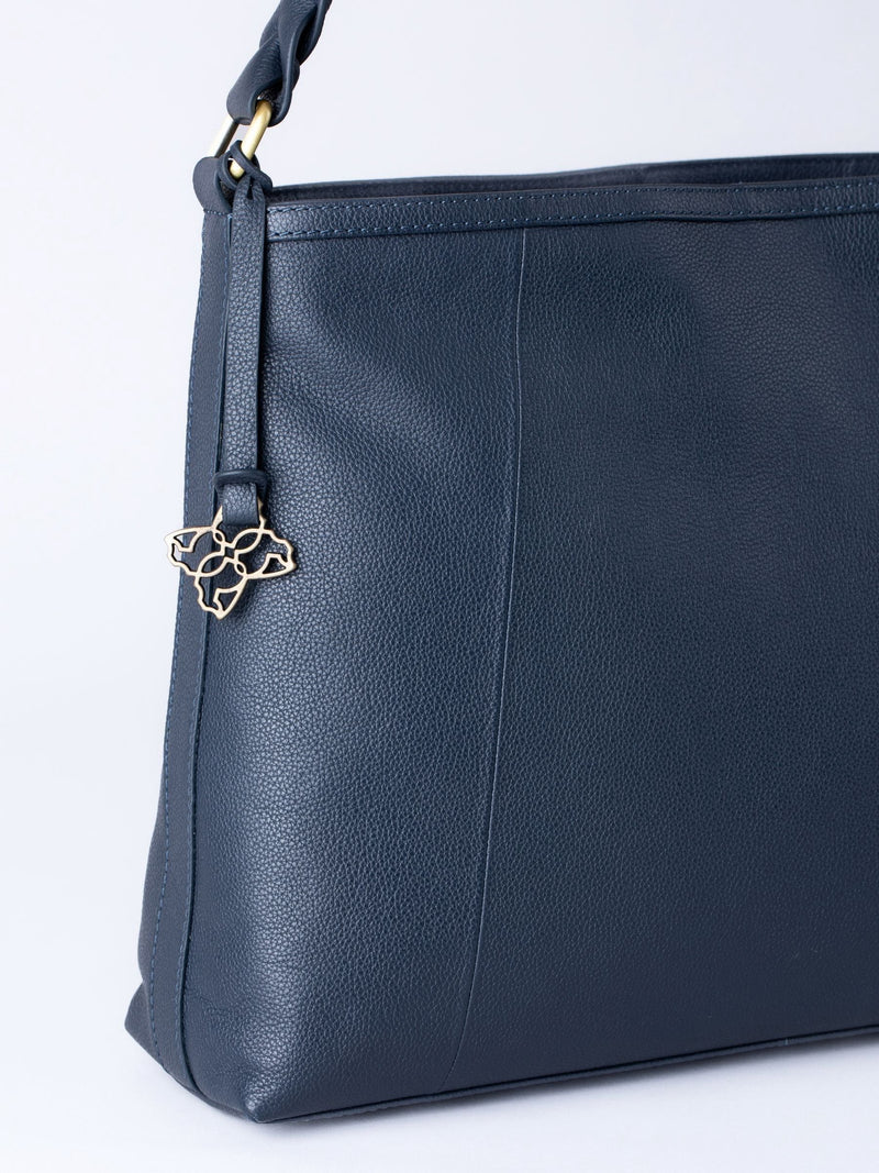 Lakeland Leather blue Howgill hobo bag - British product