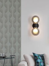 Next Searchlight Black Edgar 2-Light Matt Metal Wall Light with Smoked Glass- Buy online at McGrocer