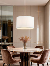 Next Searchlight Latte White Aria 1 Light Pendant Ceiling Light 120cm Height- Buy online at McGrocer