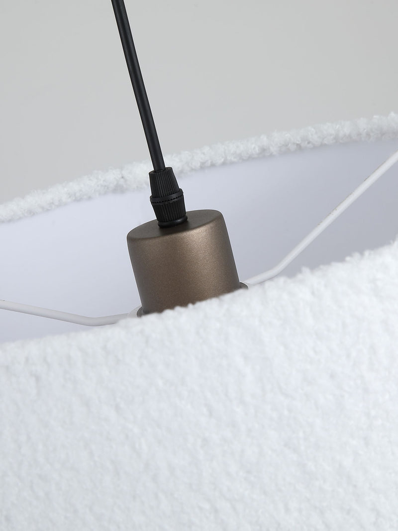 Searchlight Latte Aria pendant light 35cm plush shade (British brand)