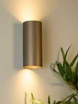 Next Searchlight Brown Lillie Cylinder Up and Down Wall Light- Buy online at McGrocer