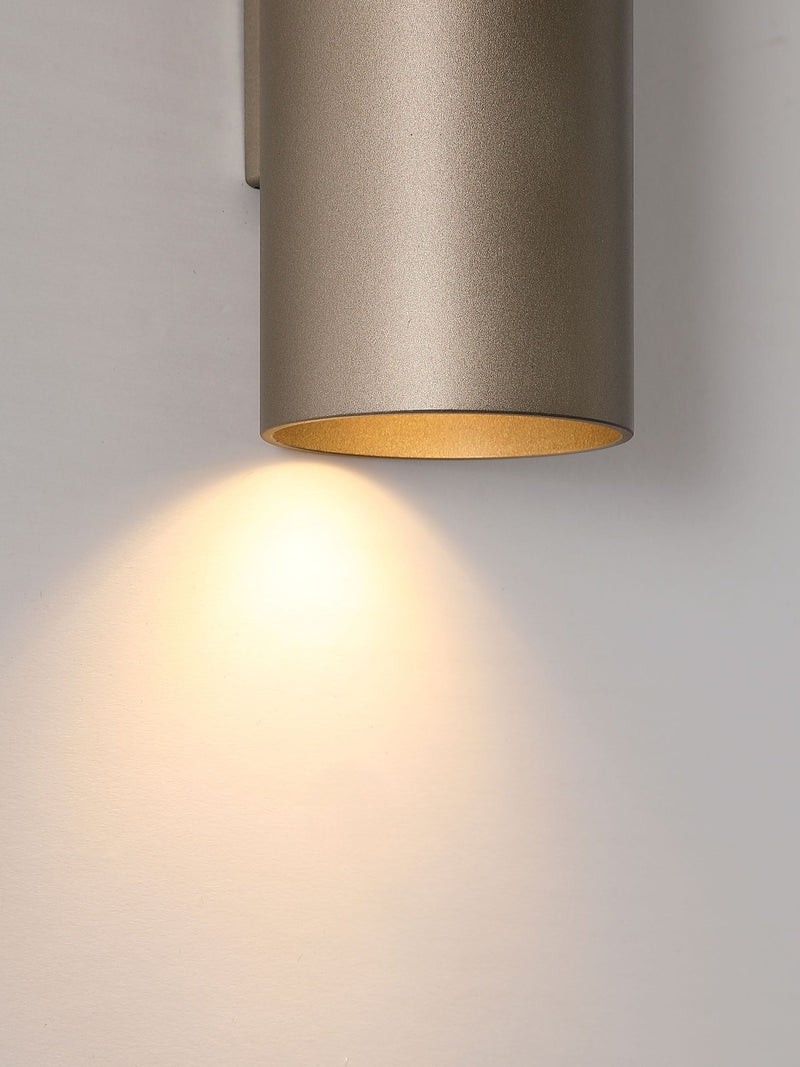 Searchlight brown Lillie cylinder up down wall light, UK version