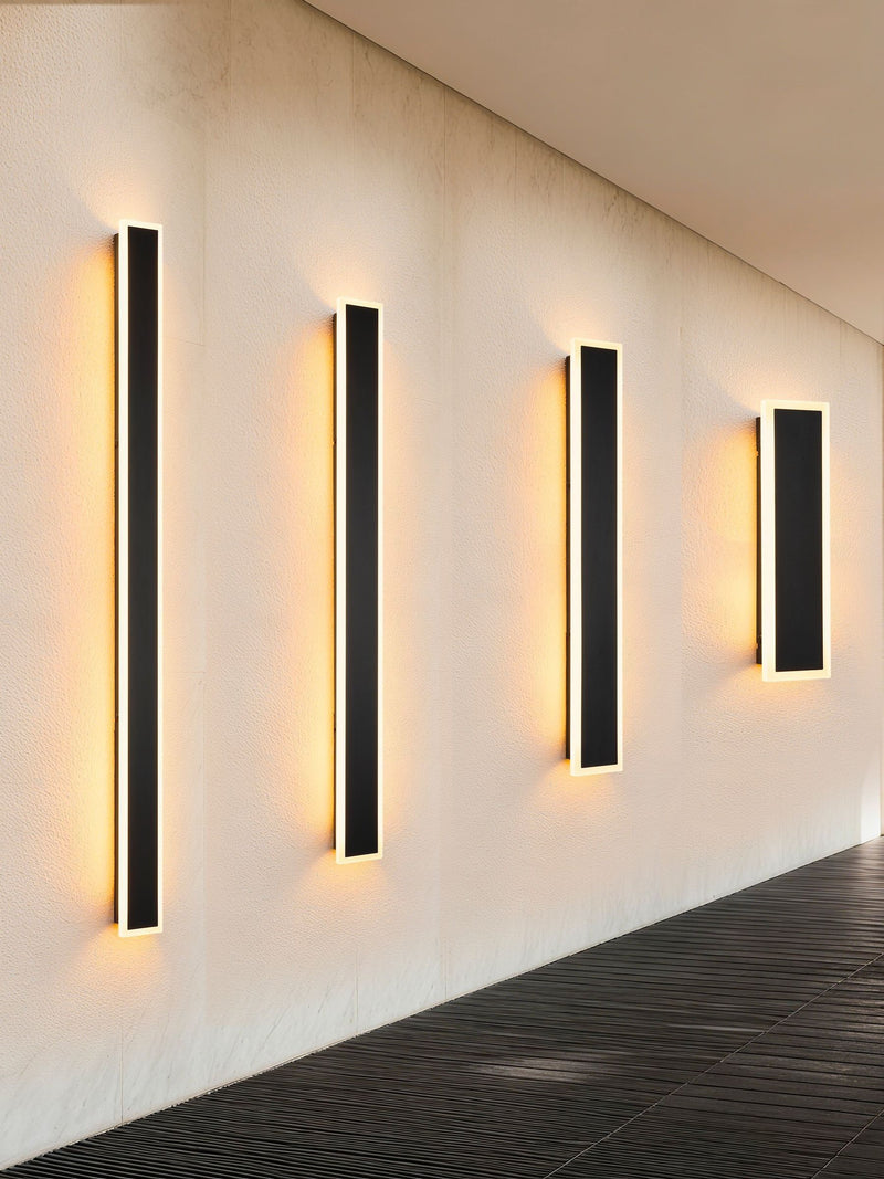 Searchlight Black Riley II LED outdoor wall light - British product