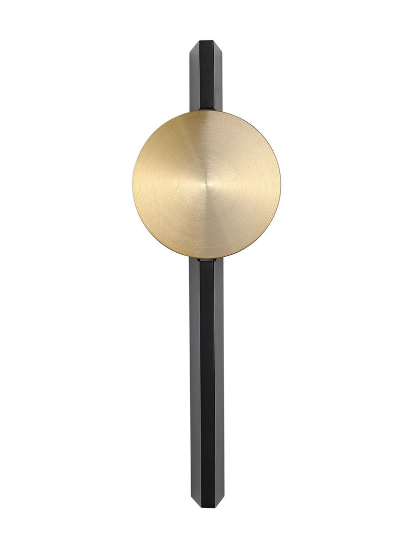 Searchlight Black Fee LED wall light, UK version
