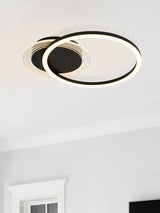 Next Searchlight Black Deni Metal LED Flush Ceiling Light 40cm- Buy online at McGrocer