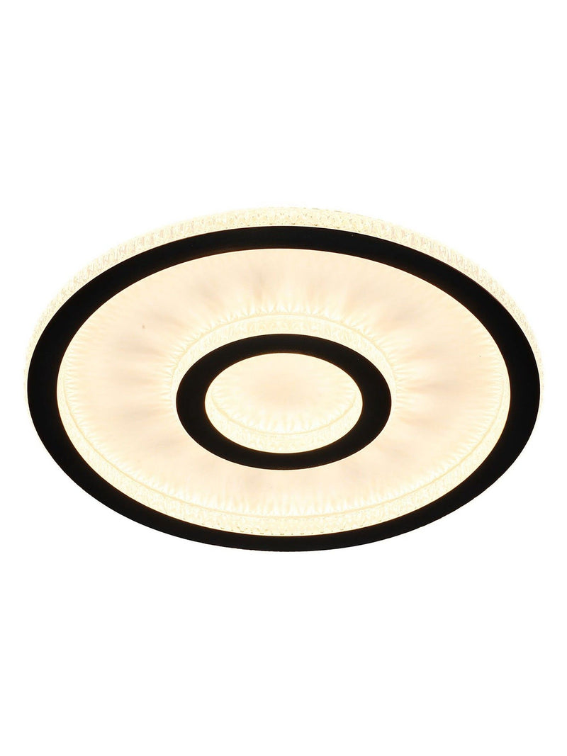 Searchlight LED flush ceiling light matt black, UK version