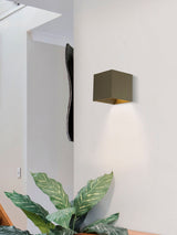 Next Searchlight Latte Bron Square Up & Down Wall Light G12 9.5cm- Buy online at McGrocer