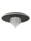 Searchlight Black Marlene crystal glass LED flush ceiling light - British product