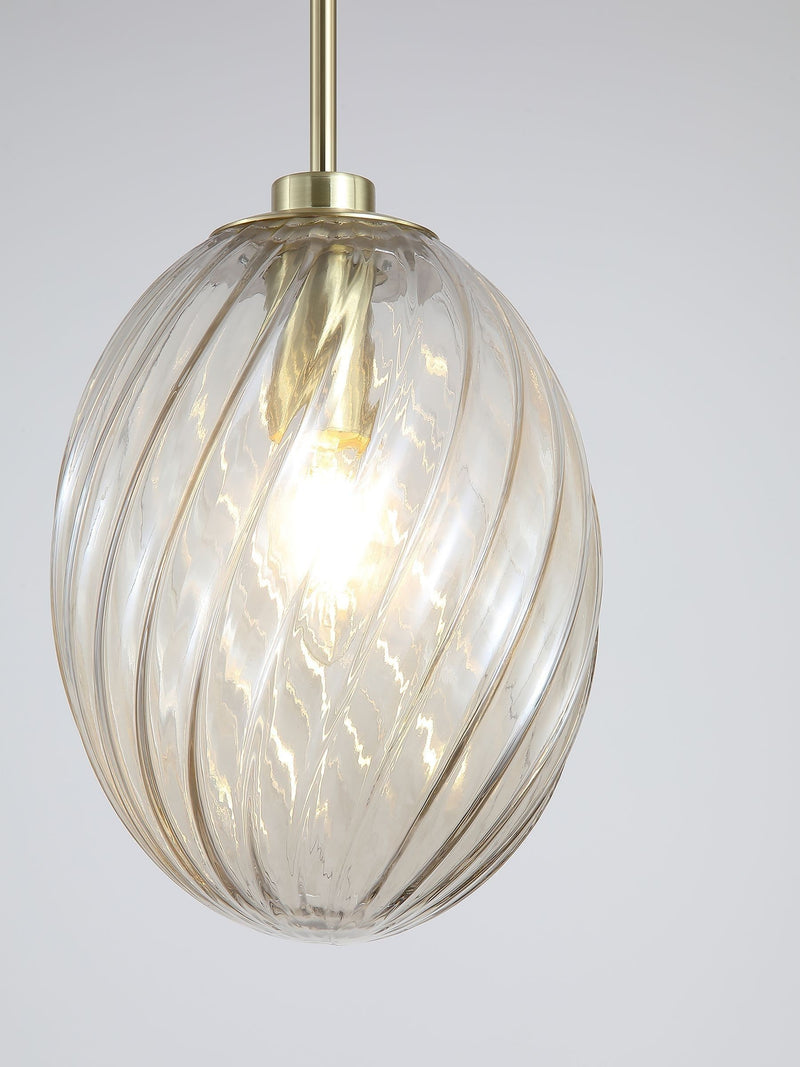 Searchlight satin brass champagne glass pendant light (British brand)
