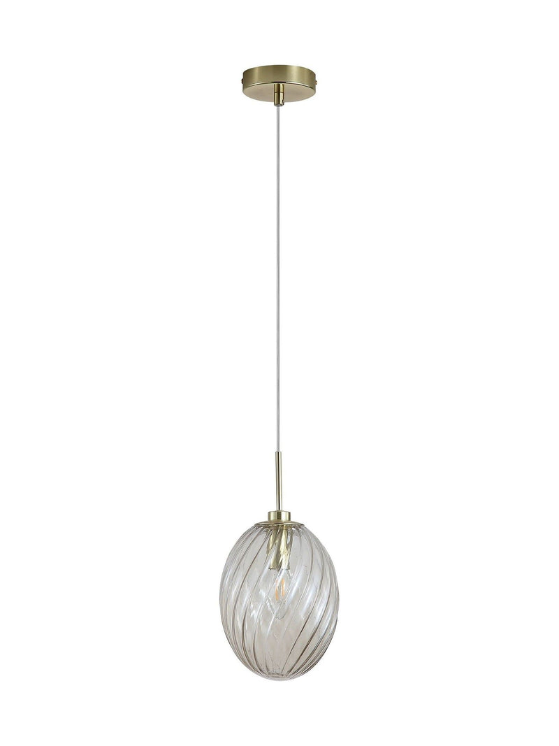 Searchlight satin brass champagne glass pendant light (British brand)