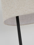 Searchlight floor lamp matte black linen shade 142cm - British product