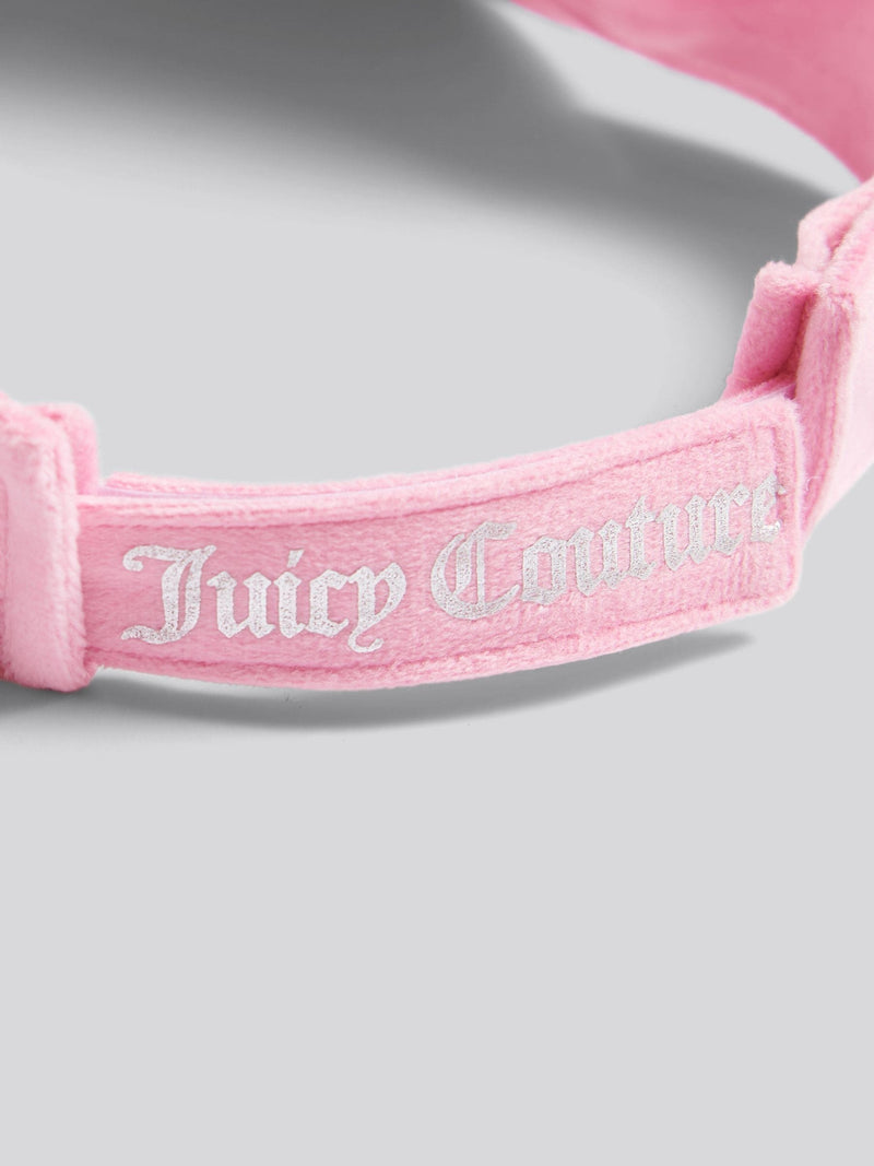 Juicy Couture pink velour diamante visor, imported from the UK