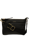 Pure Luxuries London Black Jessamine leather cross-body bag - British product