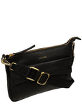 Pure Luxuries London Black Jessamine leather cross-body bag - British product