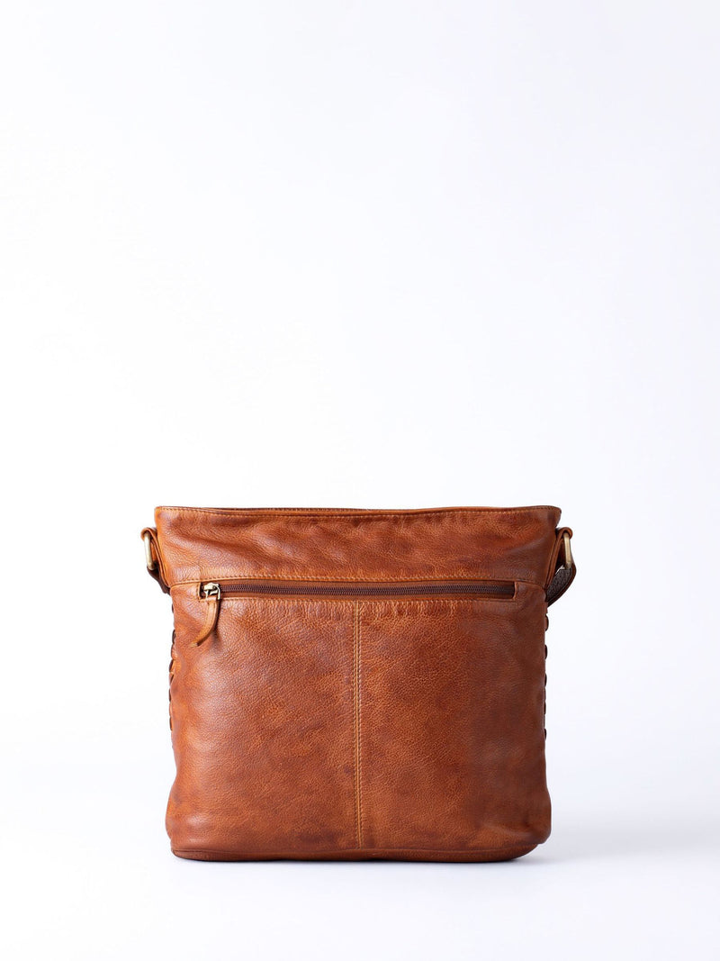 Lakeland Leather Storrs woven cross-body bag in brown - British product