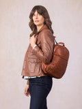 Lakeland Leather Storrs woven backpack brown (British brand)