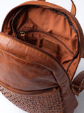 Lakeland Leather Storrs woven backpack brown (British brand)