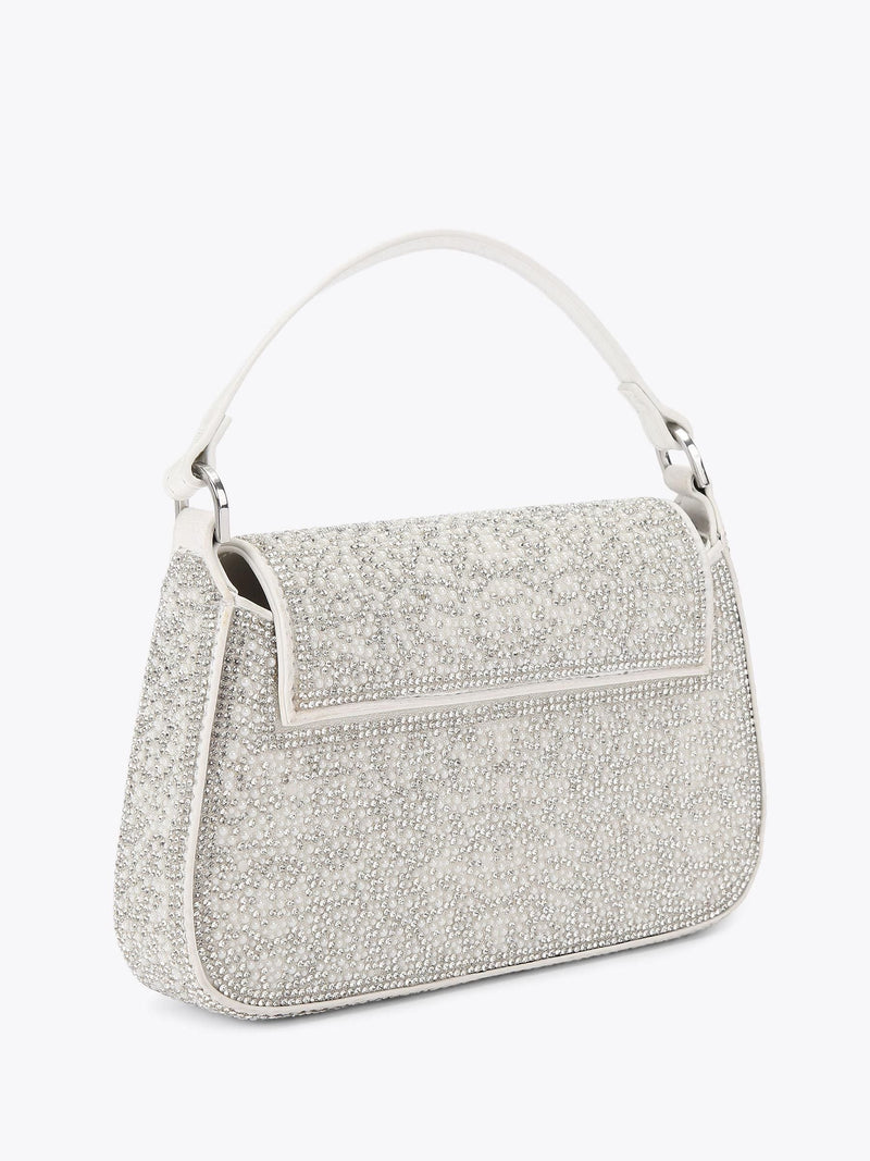 Carvela White Diana top handle bag crystal faux pearl - British product