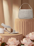 Carvela White Diana top handle bag crystal faux pearl - British product