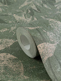 Galerie Green Horizon Tree Leaf wallpaper sample A4 (British brand)