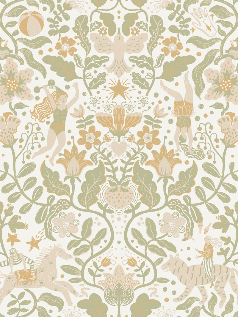 Galerie Wallcoverings Green Resan Kids wallpaper sample A4 - British product