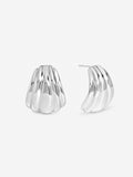 Inicio ridged stud earrings 9mm, imported from the UK