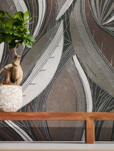 Next Galerie Wallcoverings Brown Horizon Tree Leaf Wallpaper 10.05m- Buy online at McGrocer