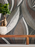 Galerie wallpaper Brown Horizon Tree Leaf 10.05m - British product