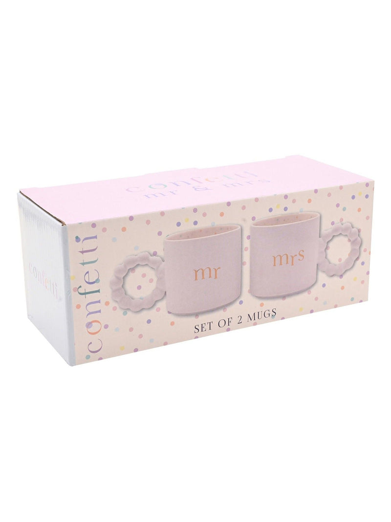 Widdop Mr and Mrs bone china mug set (British brand)
