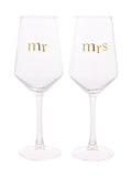 Widdop Mr and Mrs wine glasses set of 2, UK version
