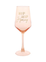 Next Widdop Light Peach Hip Hip Hooray Wine Glass- Buy online at McGrocer