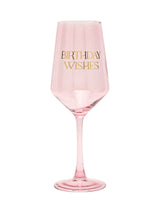 Next Widdop Pink Wine Glass Birthday Wishes- Buy online at McGrocer